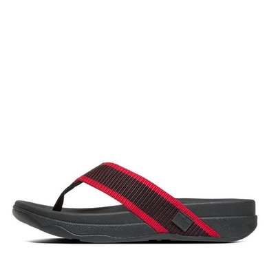 Slipper FitFlop Surfer™ Textile Men Black FF Red