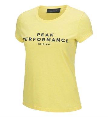 T-shirt Peak Performance Women Logo Tee Short-Sleeved True Yellow