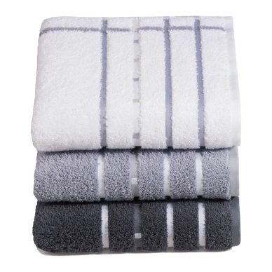 Waschlappen Vossen Quadrati Ivory (6er Handtuchhandel Set) | White