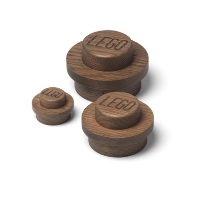 Wandhaak Lego Wooden Collection Bruin (3-Delig)