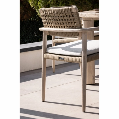 3---2023 M&L aged teak Jago chair camel belt detail