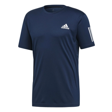 Tennisshirt Adidas Club 3 Stripes Tee Collegiate Navy White Herren