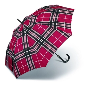 Parapluie Happy Rain Long AC Kinematic Quadrillage Rouge