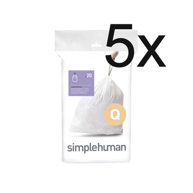 Waste bags simplehuman Code Q 50-65L (5 x 20 pieces)