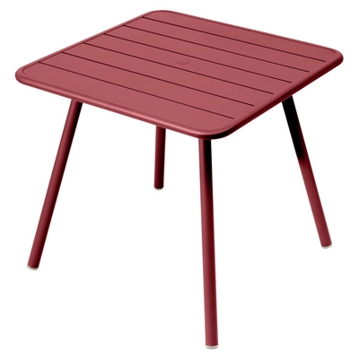 Tafel Fermob Luxembourg Four Leg Chili 80 x 80 cm
