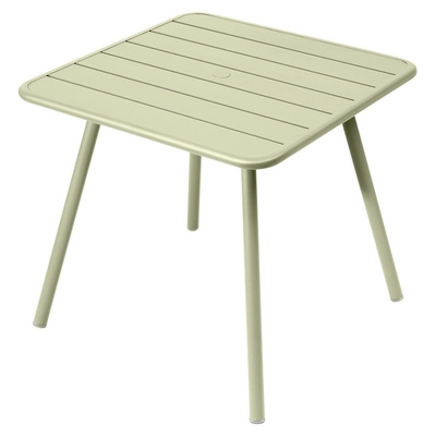Tafel Fermob Luxembourg Four Leg Willow Green 80 x 80 cm