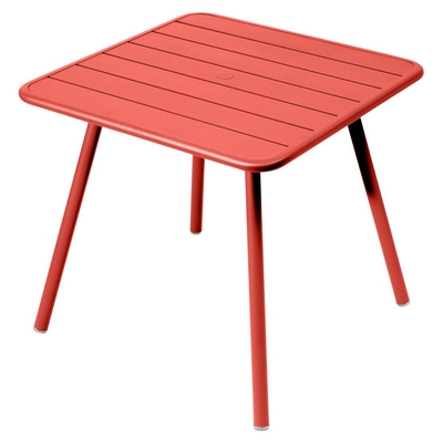 Tafel Fermob Luxembourg Four Leg Capucine 80 x 80 cm