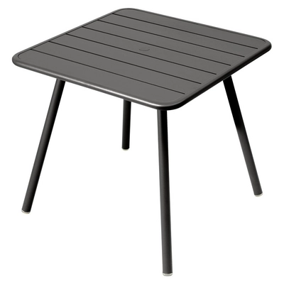 Tafel Fermob Luxembourg Four Leg Anthracite 80 x 80 cm