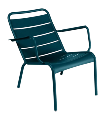 Tuinstoel Fermob Luxembourg Low Armchair Acapulco Blue