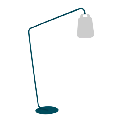 Vloerlamp Fermob Balad Offset Stand Acapulco Blue