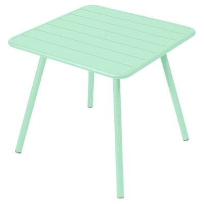 Tafel Fermob Luxembourg Four Leg Opaline Green 80 x 80 cm