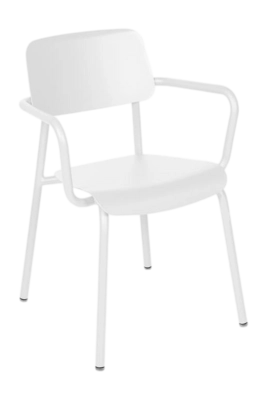 Tuinfauteuil Fermob Studie With Armrest Cotton White