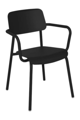 Chaise de Jardin Fermob Studie With Armrest Liquorice