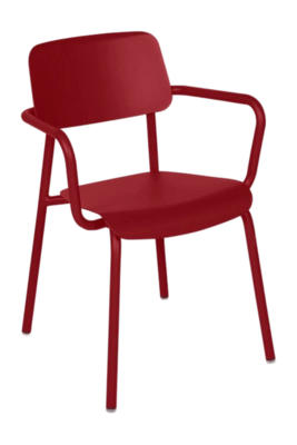 Tuinfauteuil Fermob Studie With Armrest Chili