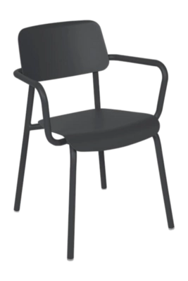 Fauteuil de Jardin Fermob Studie With Armrest Anthracite