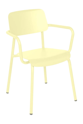 Tuinfauteuil Fermob Studie With Armrest Frosted Lemon