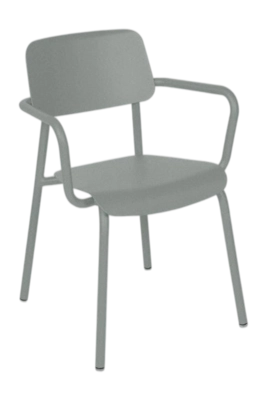 Fauteuil de Jardin Fermob Studie With Armrest Lapilli Grey