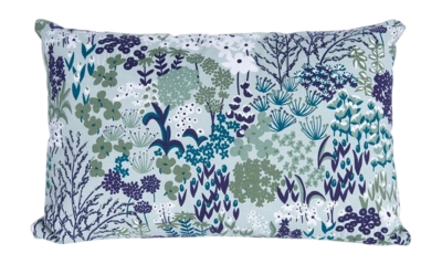 Tuinkussen Fermob Bouquet Sauvage Champêtre Outdoor Cushion Ice Mint 68 x 44 cm