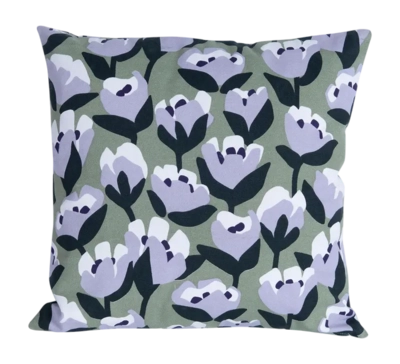 Coussin de Jardin Fermob Bouquet Sauvage Tulipe Outdoor Cushion Marshmallow 44 x 44 cm