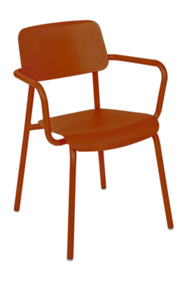 Tuinfauteuil Fermob Studie With Armrest Candied Orange