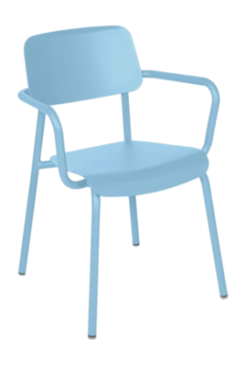 Tuinfauteuil Fermob Studie With Armrest Maya Blue