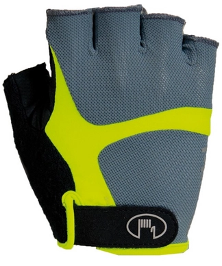 Fietshandschoen Roeckl Badi Grey Yellow