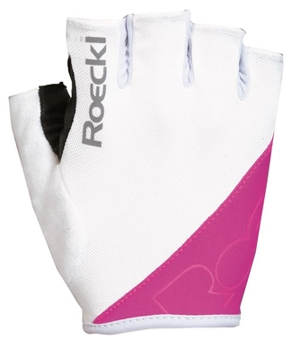 Fietshandschoen Roeckl Bologna White Pink