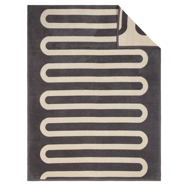 Jacquard Decke Ibena Messina Grau Beige