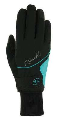 Fietshandschoen Roeckl Women Wallis Black Turquoise