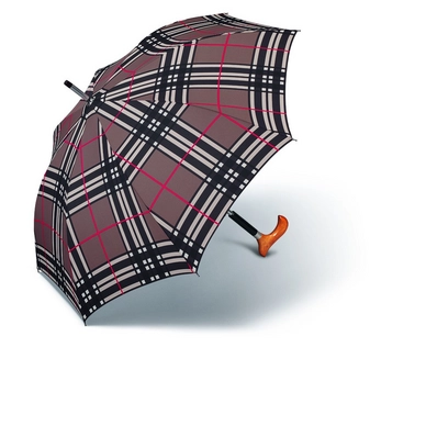 Parapluie Happy Rain Long Fritz Quadrillage Marron