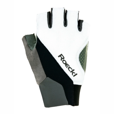 Fietshandschoen Roeckl Ivory White Black