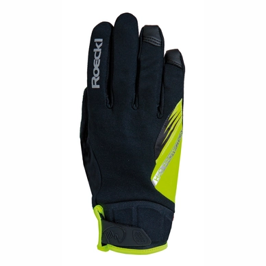 Fietshandschoen Roeckl Men Roden Black Yellow