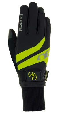 Fietshandschoen Roeckl Men Rocca GTX Black Yellow