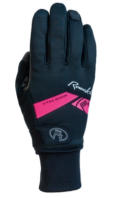 Fietshandschoen Roeckl Women Villach Black Pink