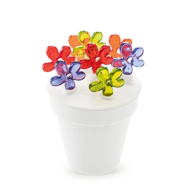 Party Stäbchen Koziol April Cotton White-Tr. Azure Blue
