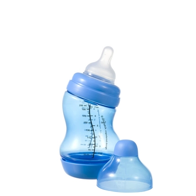 Babyfles Difrax Wide-S 200 ml Blauw