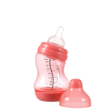 Babyfles Difrax Wide-S 200 ml Koraal
