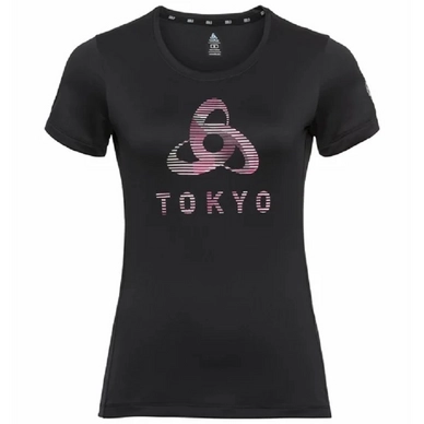 Sportshirt Odlo Women Element Light Print Black Placed Print
