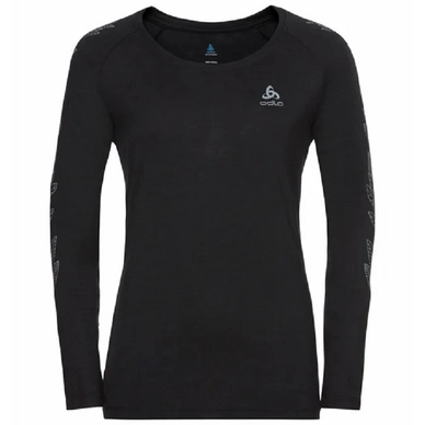 T-shirt Manches Longues Odio Femme Concord Noir Leaves On Sleeve