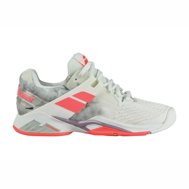 Chaussure de Tennis Babolat Propulse Fury Oc Women White Fluo Strike