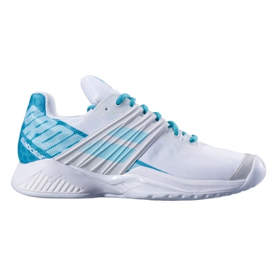 Chaussure de Tennis Babolat Women Propulse Fury Omni Clay White Mint Green