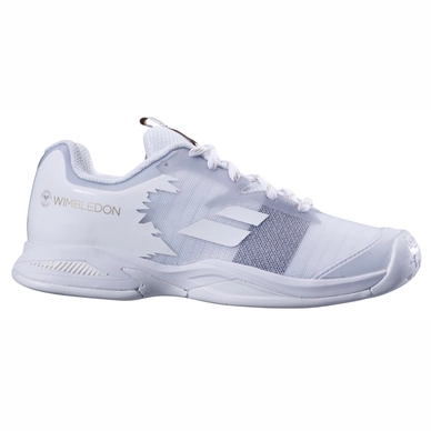 Chaussure de Tennis Babolat Junior Jet All Court Wim White White
