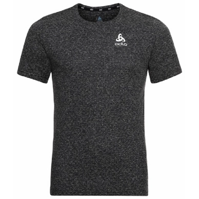 T-shirt de Sport Odlo Men SS Crew Neck Run Easy Linencool Black Melange