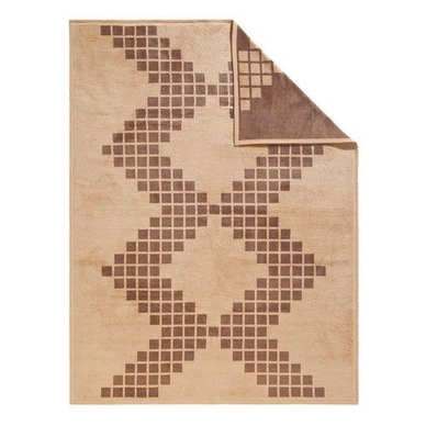 Jacquard Decke Ibena Messina Camel Braun