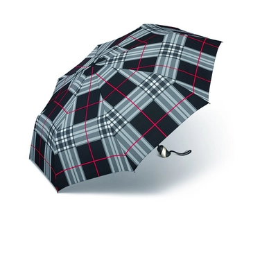 Parapluie Happy Rain Easymatic Ultra Light Quadrillage Noir