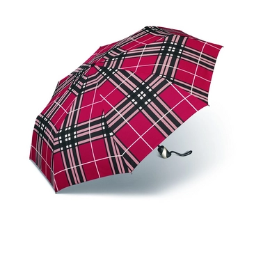 Regenschirm Happy Rain Easymatic Ultra Light Checks Red