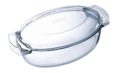 Plat à Four Pyrex SlowCook Ovale Transparant (2-Pièces)