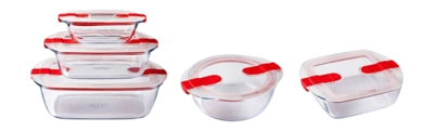 Vershoudbakje Pyrex Cook & Heat Rechthoek Transparant (5-Delig)