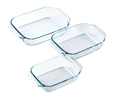 Ovenschaal Pyrex Irresistible Transparant (3-Delig) 25