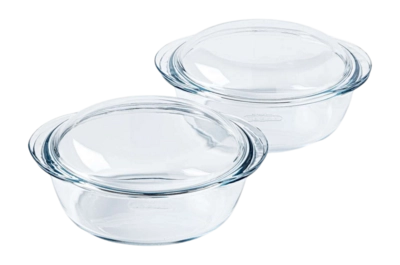 Ovenschaal Pyrex 4 In 1 Rond Transparant 2,3 L (Set van 2)